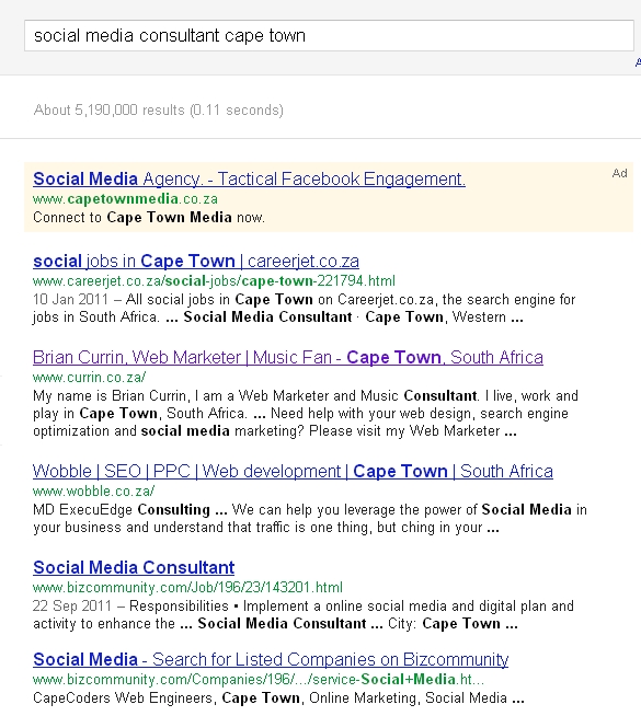 social media consultant cape town
